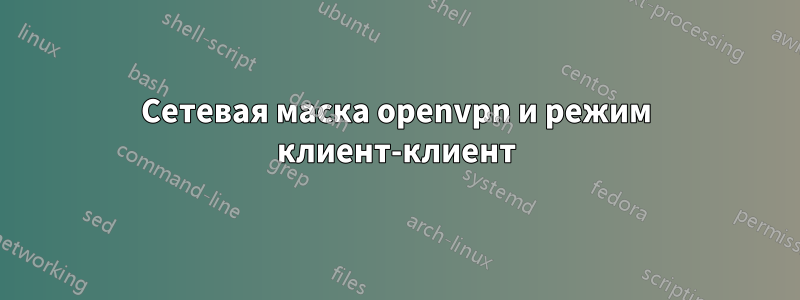Сетевая маска openvpn и режим клиент-клиент