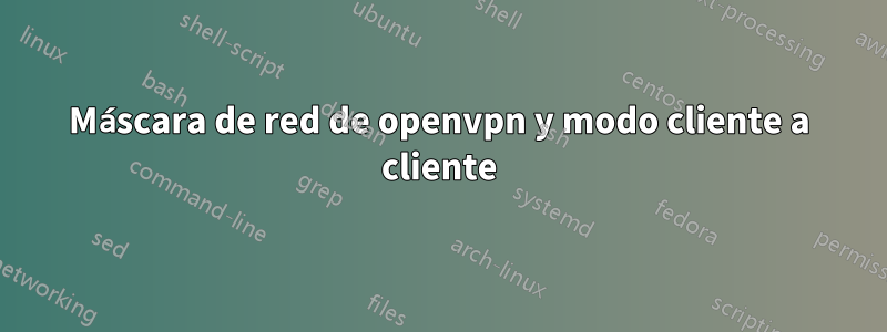 Máscara de red de openvpn y modo cliente a cliente