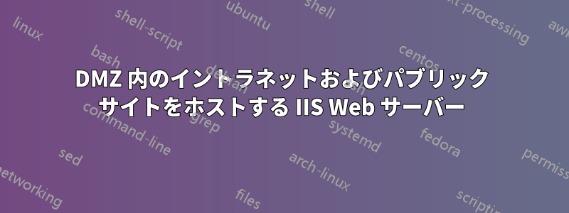 DMZ 内のイントラネットおよびパブリック サイトをホストする IIS Web サーバー