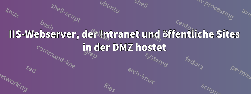 IIS-Webserver, der Intranet und öffentliche Sites in der DMZ hostet