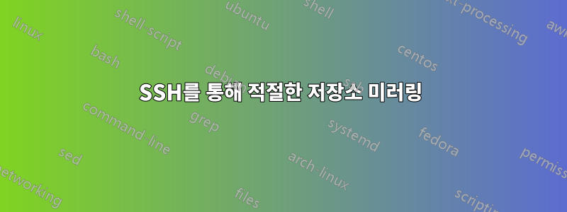 SSH를 통해 적절한 저장소 미러링