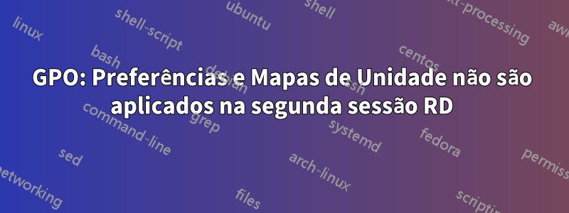 GPO: Preferências e Mapas de Unidade não são aplicados na segunda sessão RD