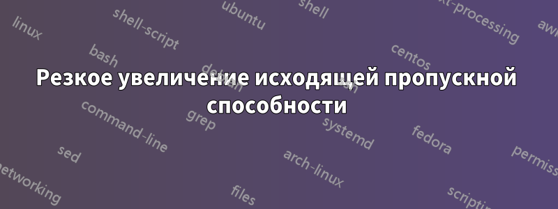 Резкое увеличение исходящей пропускной способности