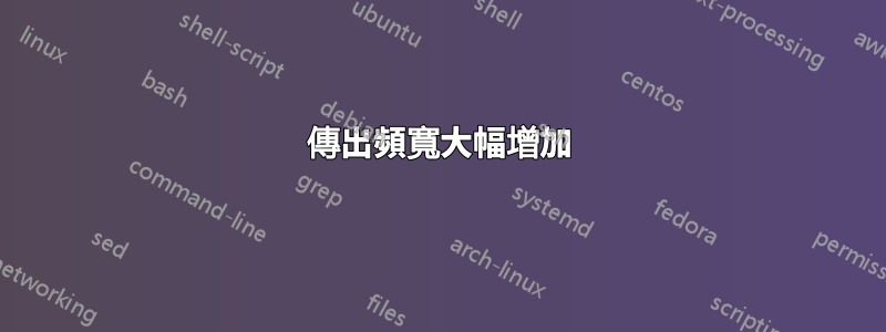 傳出頻寬大幅增加