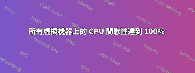 所有虛擬機器上的 CPU 間歇性達到 100%
