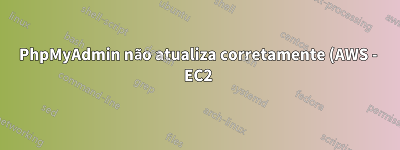 PhpMyAdmin não atualiza corretamente (AWS - EC2)