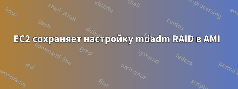 EC2 сохраняет настройку mdadm RAID в AMI 