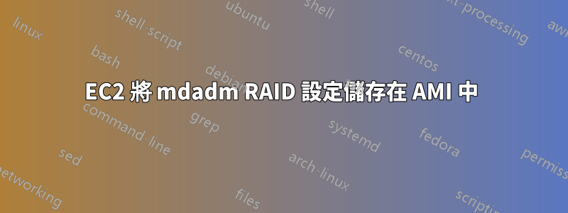 EC2 將 mdadm RAID 設定儲存在 AMI 中