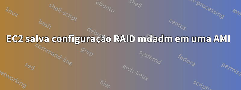 EC2 salva configuração RAID mdadm em uma AMI 