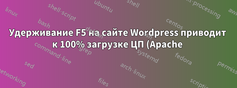 Удерживание F5 на сайте Wordpress приводит к 100% загрузке ЦП (Apache)