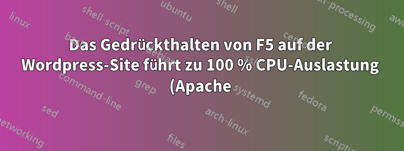 Das Gedrückthalten von F5 auf der Wordpress-Site führt zu 100 % CPU-Auslastung (Apache)