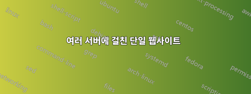 여러 서버에 걸친 단일 웹사이트 