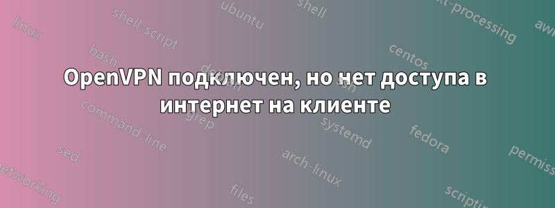 OpenVPN подключен, но нет доступа в интернет на клиенте