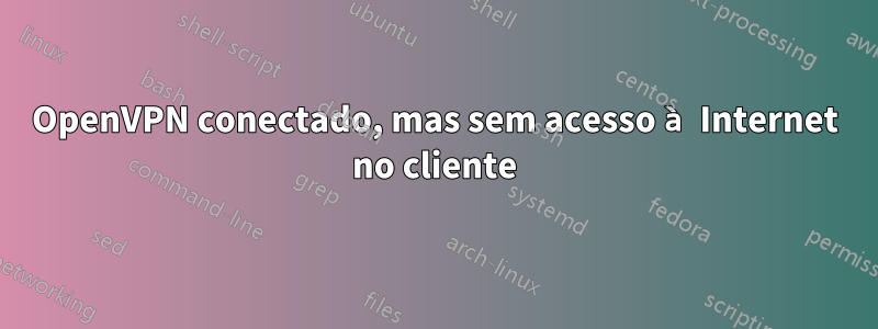 OpenVPN conectado, mas sem acesso à Internet no cliente
