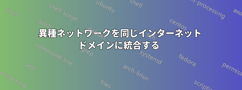 異種ネットワークを同じインターネット ドメインに統合する 