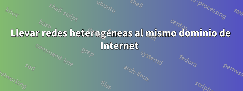 Llevar redes heterogéneas al mismo dominio de Internet 