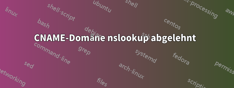 CNAME-Domäne nslookup abgelehnt 