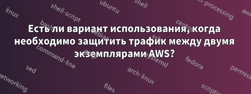 Есть ли вариант использования, когда необходимо защитить трафик между двумя экземплярами AWS?
