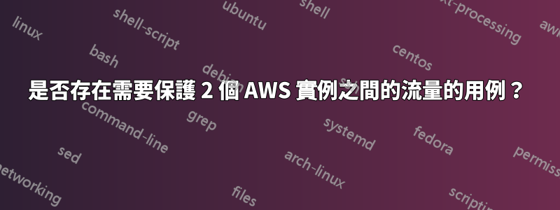 是否存在需要保護 2 個 AWS 實例之間的流量的用例？