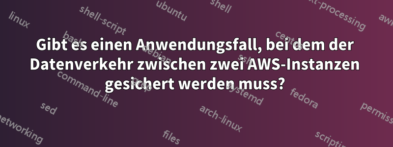 Gibt es einen Anwendungsfall, bei dem der Datenverkehr zwischen zwei AWS-Instanzen gesichert werden muss?