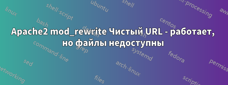 Apache2 mod_rewrite Чистый URL - работает, но файлы недоступны