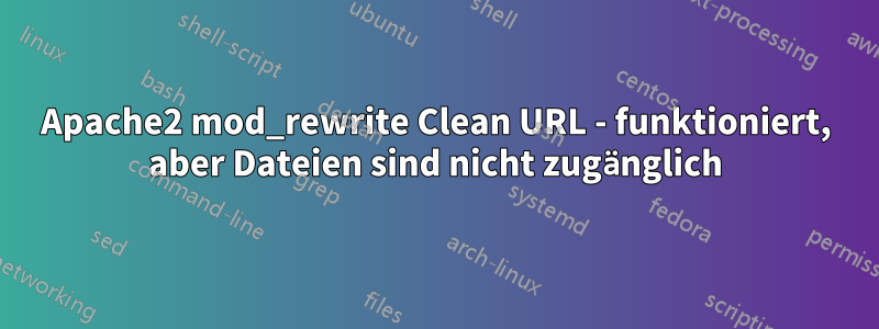 Apache2 mod_rewrite Clean URL - funktioniert, aber Dateien sind nicht zugänglich
