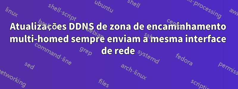 Atualizações DDNS de zona de encaminhamento multi-homed sempre enviam a mesma interface de rede