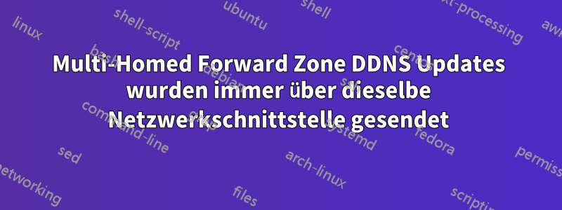 Multi-Homed Forward Zone DDNS Updates wurden immer über dieselbe Netzwerkschnittstelle gesendet