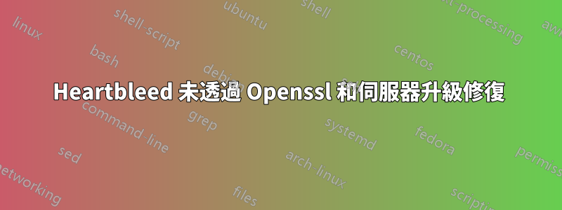 Heartbleed 未透過 Openssl 和伺服器升級修復