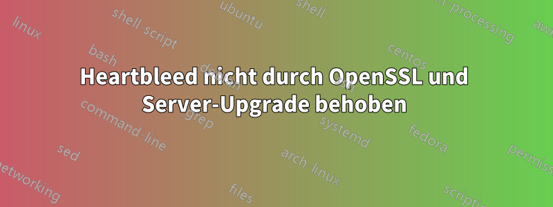 Heartbleed nicht durch OpenSSL und Server-Upgrade behoben
