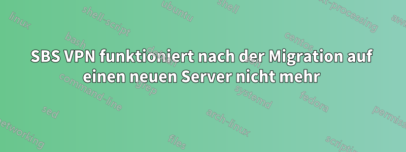 SBS VPN funktioniert nach der Migration auf einen neuen Server nicht mehr