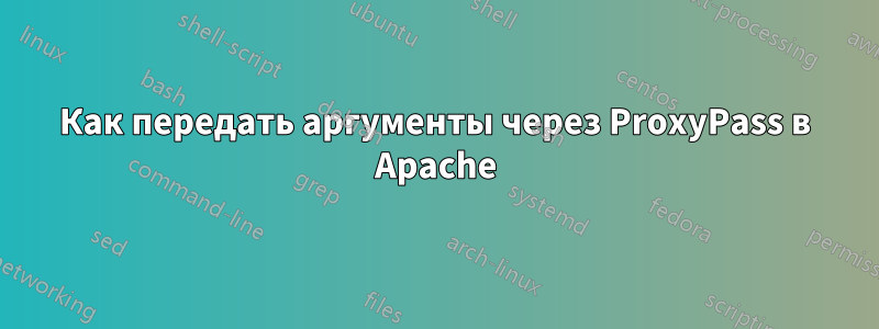 Как передать аргументы через ProxyPass в Apache