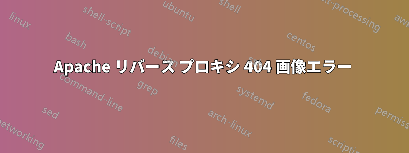 Apache リバース プロキシ 404 画像エラー