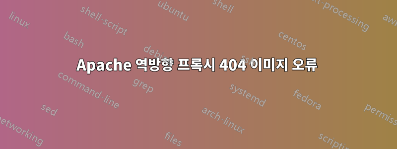 Apache 역방향 프록시 404 이미지 오류