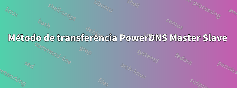 Método de transferência PowerDNS Master Slave