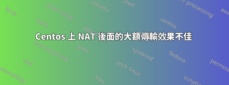 Centos 上 NAT 後面的大額傳輸效果不佳