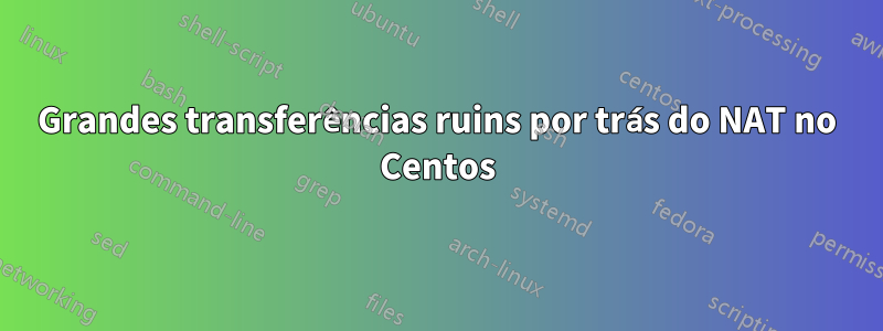 Grandes transferências ruins por trás do NAT no Centos