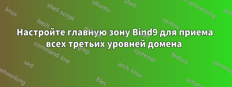 Настройте главную зону Bind9 для приема всех третьих уровней домена 