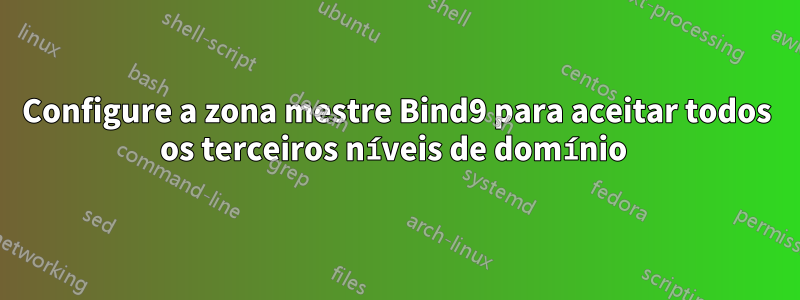 Configure a zona mestre Bind9 para aceitar todos os terceiros níveis de domínio 