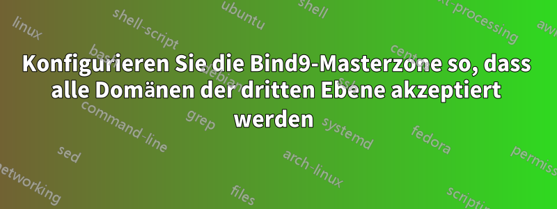 Konfigurieren Sie die Bind9-Masterzone so, dass alle Domänen der dritten Ebene akzeptiert werden 