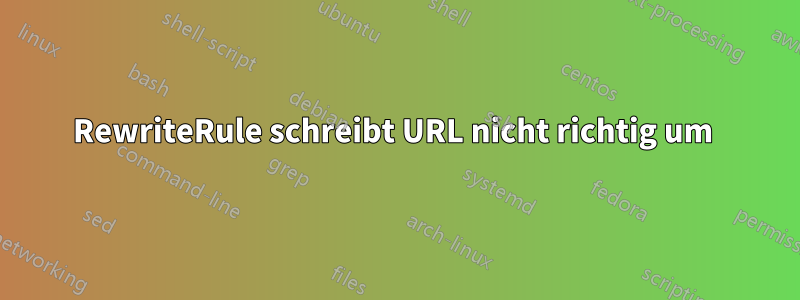 RewriteRule schreibt URL nicht richtig um 