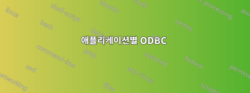 애플리케이션별 ODBC