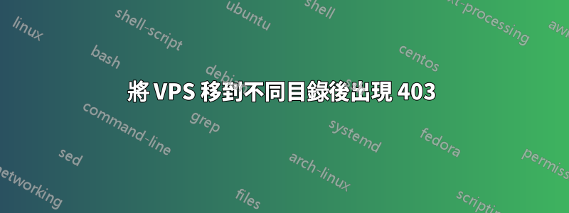 將 VPS 移到不同目錄後出現 403