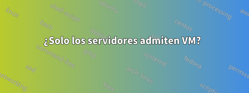 ¿Solo los servidores admiten VM? 