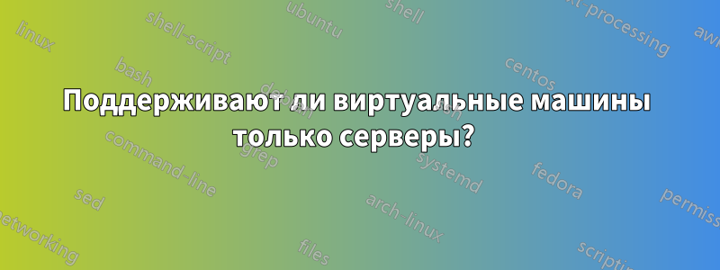 Поддерживают ли виртуальные машины только серверы? 