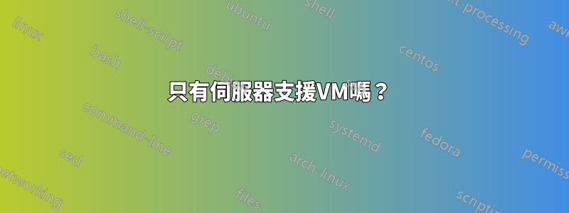 只有伺服器支援VM嗎？ 