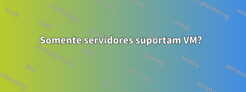 Somente servidores suportam VM? 