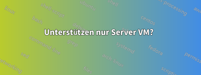 Unterstützen nur Server VM? 