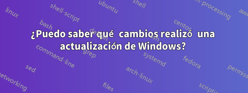 ¿Puedo saber qué cambios realizó una actualización de Windows?