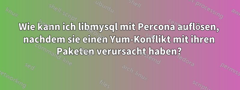 Wie kann ich libmysql mit Percona auflösen, nachdem sie einen Yum-Konflikt mit ihren Paketen verursacht haben?